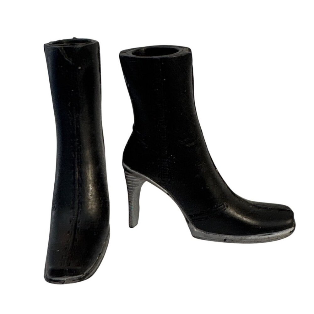 MGA Bratz Girl Doll Boots Feet Accessories High Heels Black w/ Silver